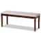 Baxton Studio Teresa Transitional Grey Upholstered and Walnut Wood Dining Bench 170-10917 - alternate 1